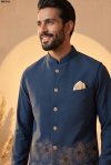 Blue Outluk Wedding Vol 67 Soft Silk Modi Jacket Kurta Pajama W6701